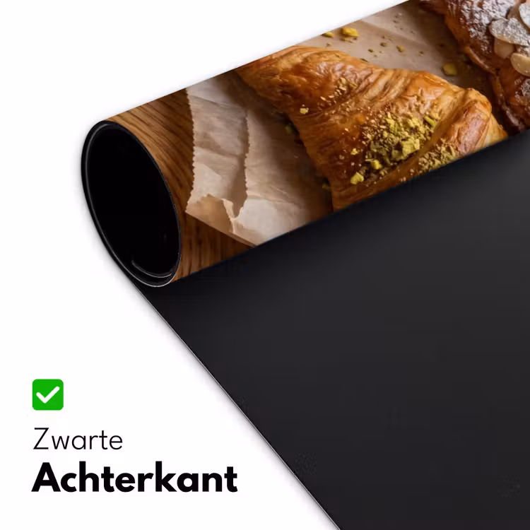 Eten - Croissant - Koffie - Ontbijt - Modern Muismat XXL klein -sfeer2