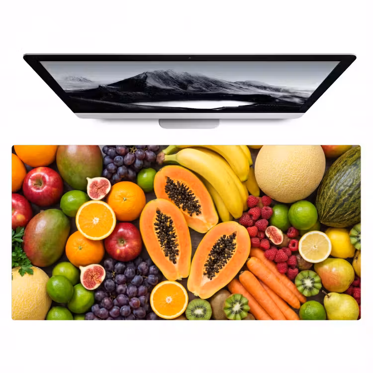 Eten - Fruit - Groenten - Vers - Kleurrijk Muismat XXL klein -zzz3d