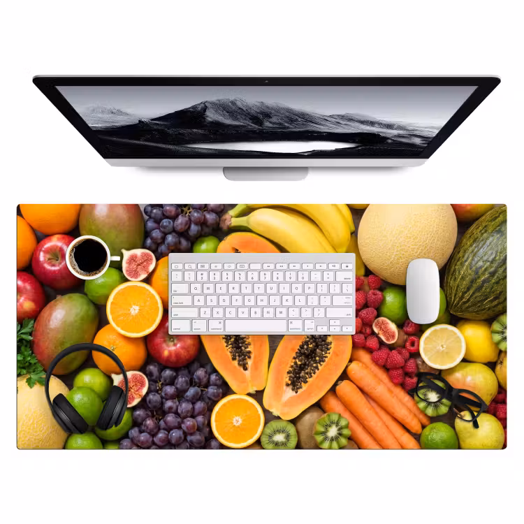 Eten - Fruit - Groenten - Vers - Kleurrijk Muismat XXL klein -3d
