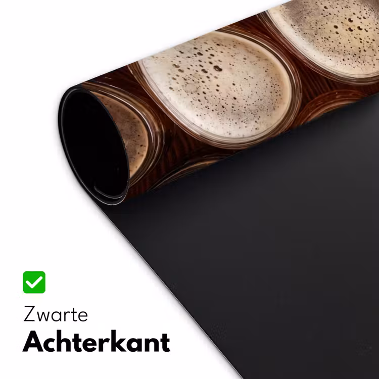 Eten - Glazen - Drank - Patroon - Bruin Muismat XXL klein -sfeer2