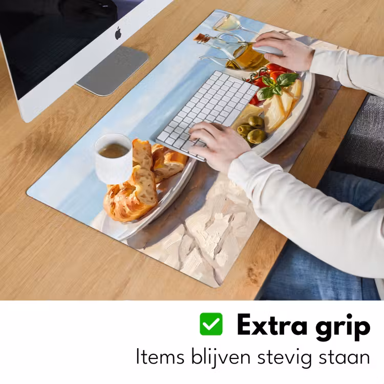Eten - Middellandse Zee - Natuur - Geschilderd Muismat XXL klein -sfeer3