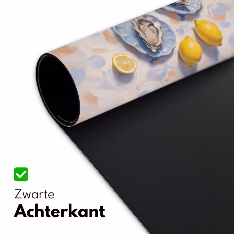 Eten - Oesters - Citroenen - Modern - Geel Muismat XXL klein -sfeer2