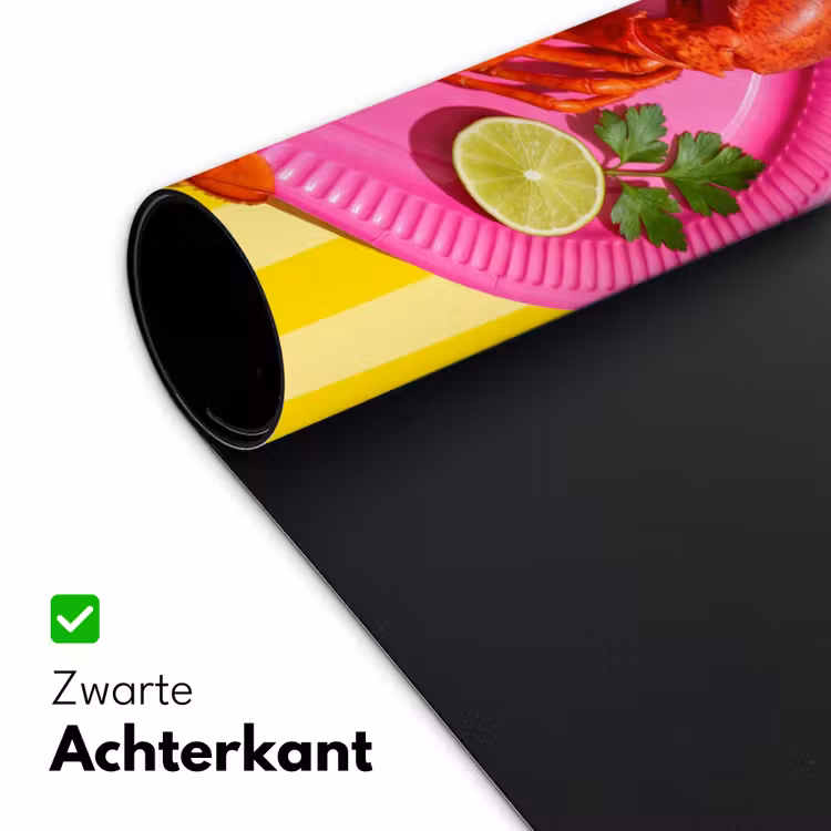 Eten - Roze - Geel - Modern - Culinaire Muismat XXL klein -sfeer2