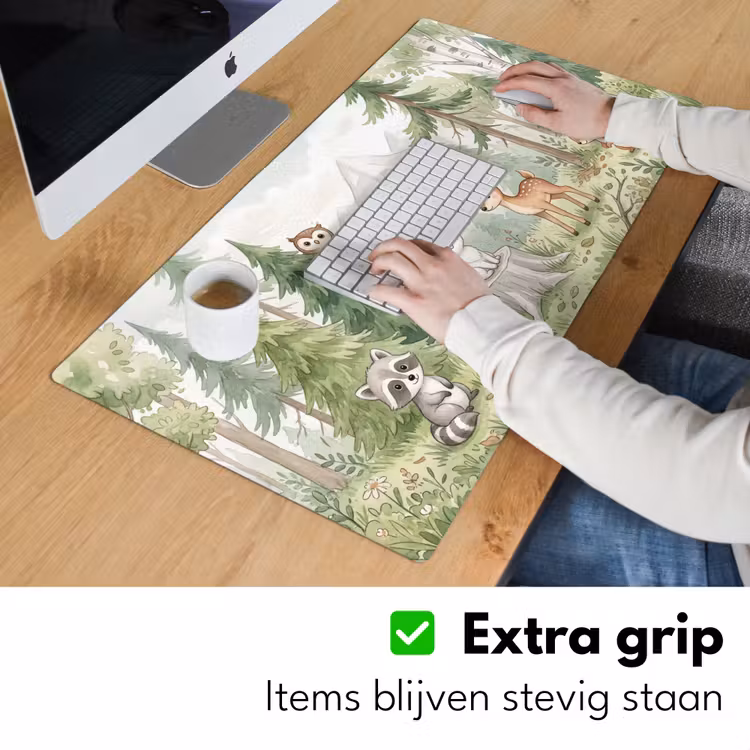 Bos - Dieren - Groen Muismat XXL klein -sfeer3