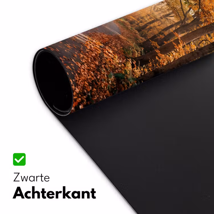 Bospad - Herfstbos - Bladeren - Oranje - Nostalgisch Muismat XXL klein -sfeer2