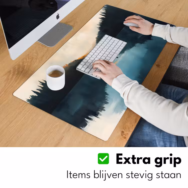 Bossen - Meer - Kano - Oranje Muismat XXL klein -sfeer3
