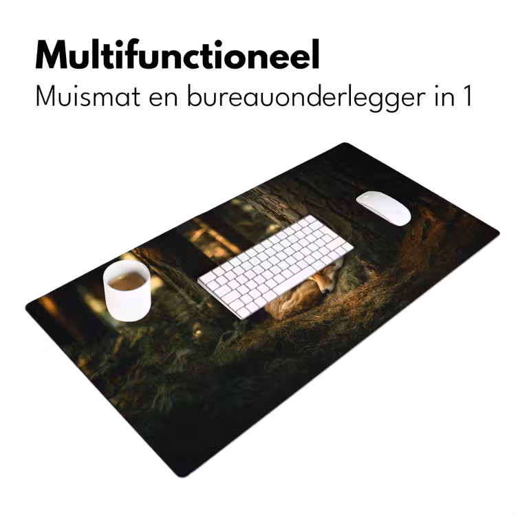 Vos - Bos - Slapen Muismat XXL klein -sfeer4