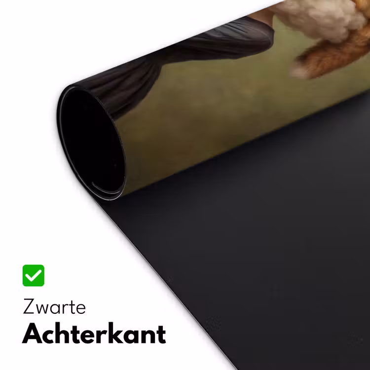 Vos - Surrealistisch - Groen Muismat XXL klein -sfeer2