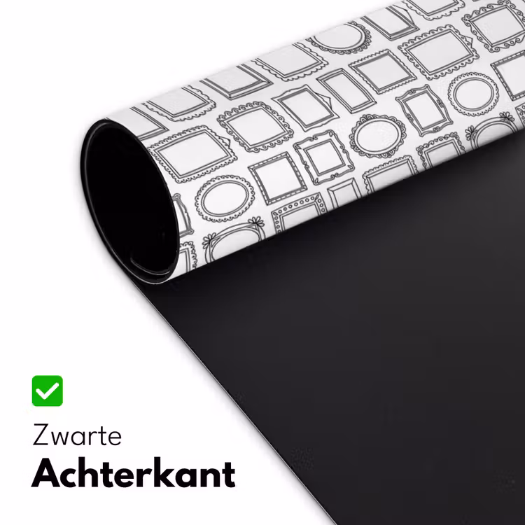 Lijsten - Patroon - Decoratie - Schets - Zwart-wit Muismat XXL klein -sfeer2