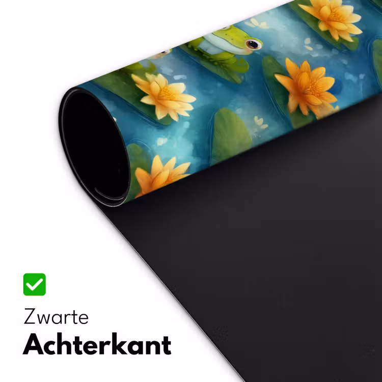 Kikker - Lelies - Groen Muismat XXL klein 681 -sfeer2