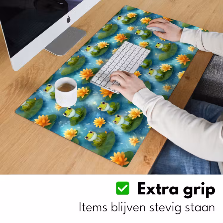 Kikker - Lelies - Groen Muismat XXL klein 681 -sfeer3