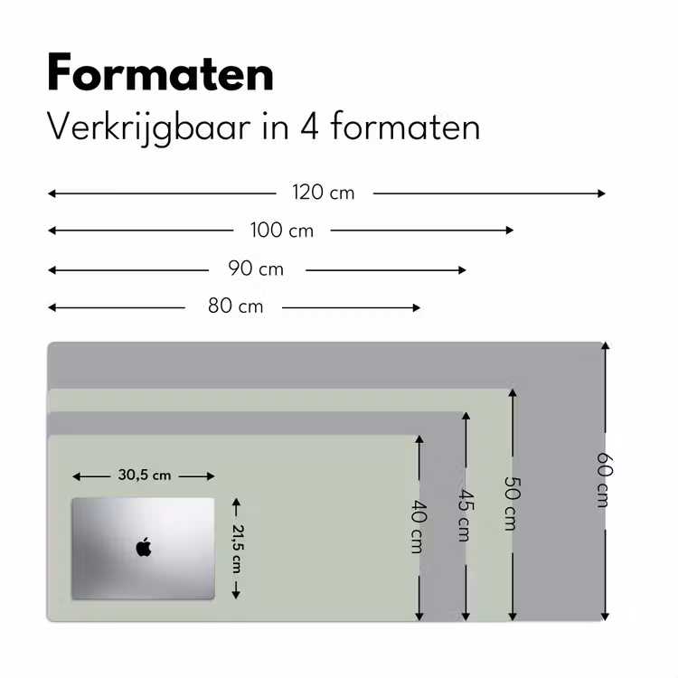 Frosted - Mint - Groen Muismat XXL klein 681 -sfeer5