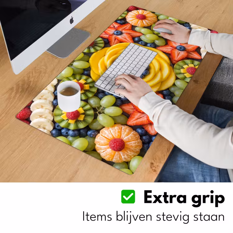 Fruit - Arrangement - Gezond - Kleurrijk - Eten Muismat XXL klein -sfeer3