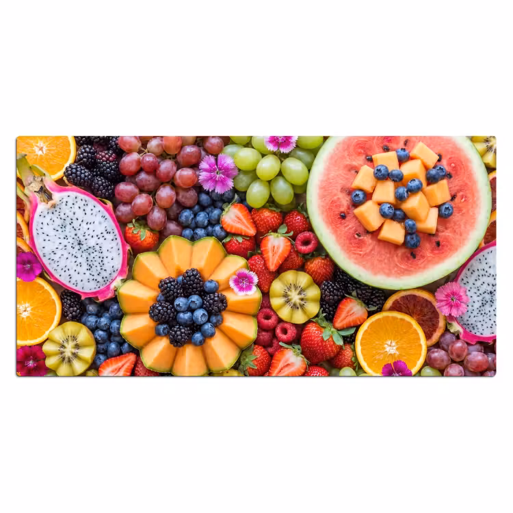 Fruit - Vers - Variatie - Eten - Kleurrijk Muismat XXL klein -3d_leeg