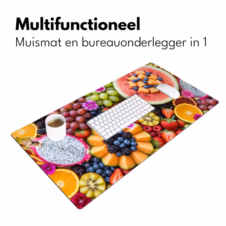 Fruit - Vers - Variatie - Eten - Kleurrijk Muismat XXL klein -sfeer4