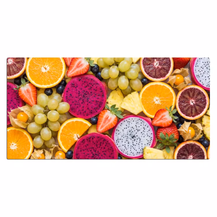 Fruit - Assortiment - Kleurrijk - Gezondheid Muismat XXL klein -3d_leeg