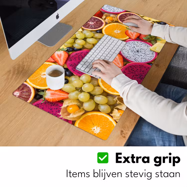 Fruit - Assortiment - Kleurrijk - Gezondheid Muismat XXL klein -sfeer3