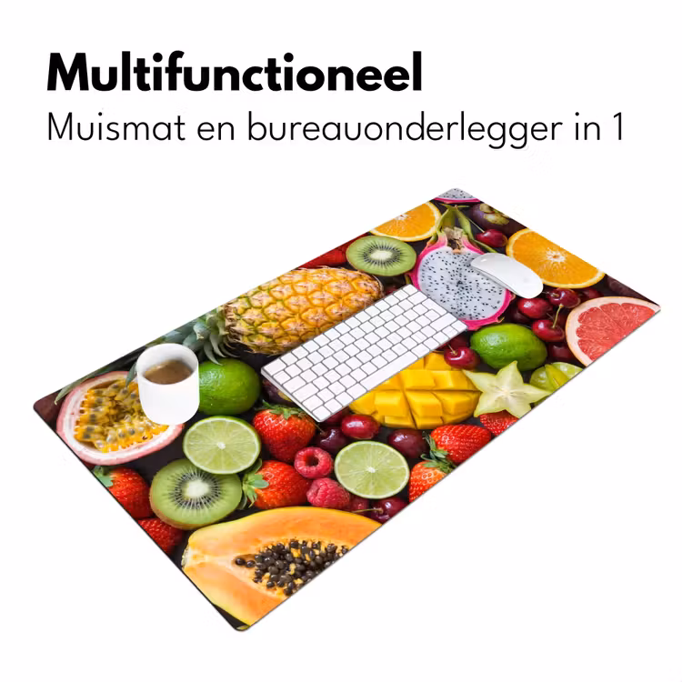 Fruit - Assortiment - Vers - Gezond - Kleurrijk Muismat XXL klein -sfeer4