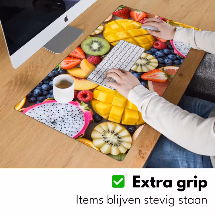 Fruit - Versneden - Kleurrijk - Eten - Gezond Muismat XXL klein -sfeer3