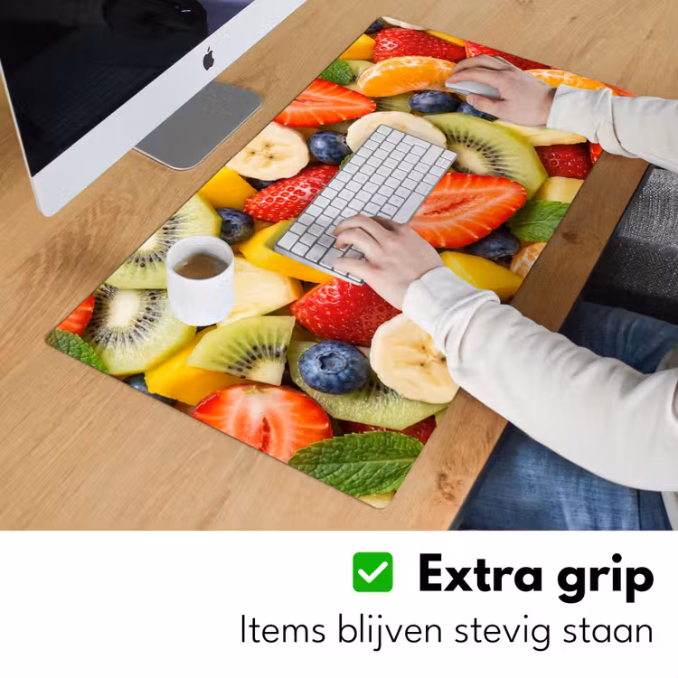 Fruit - Plakjes - Eten - Kleurrijk Muismat XXL klein -sfeer3