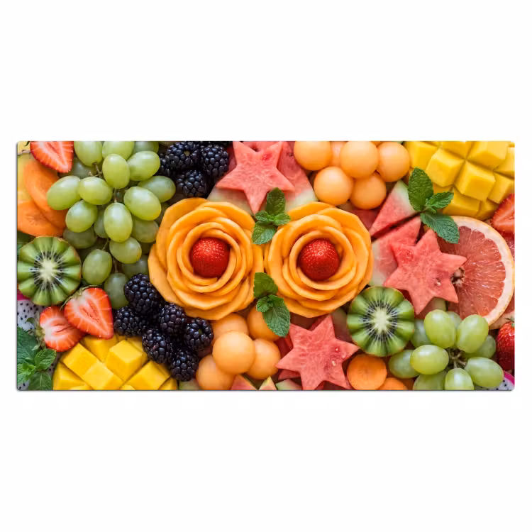 Fruit - Variatie - Kleurrijk - Vers - Eten Muismat XXL klein -3d_leeg
