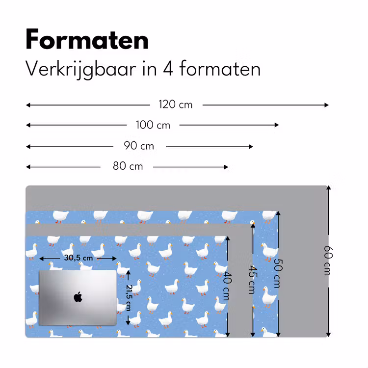 Ganzen - Elegant - Blauw Muismat XXL klein 681 -sfeer5
