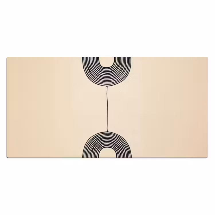 Geometrische bogen - Minimalistisch - Symmetrisch Muismat XXL klein -3d_leeg
