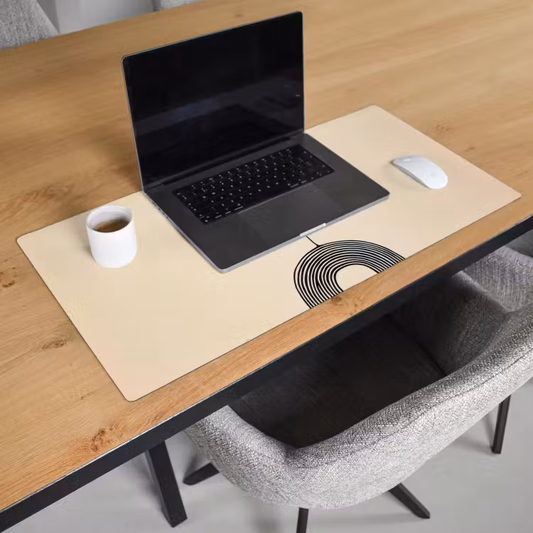 Geometrische bogen - Minimalistisch - Symmetrisch Muismat XXL klein -sfeer1