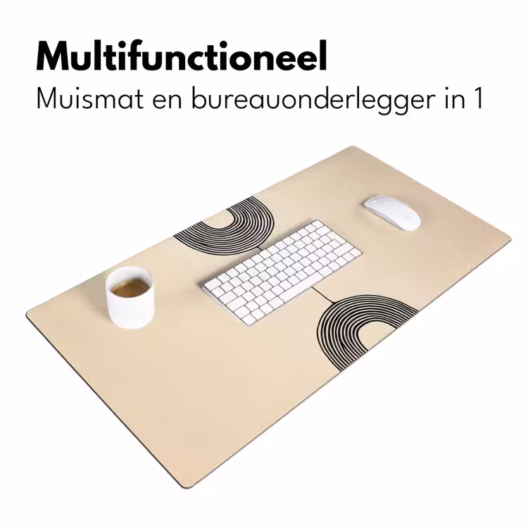 Geometrische bogen - Minimalistisch - Symmetrisch Muismat XXL klein -sfeer4