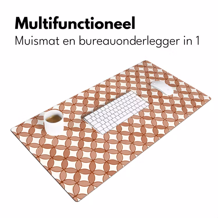 Geometrisch - Cirkels - Modern - Terracotta Muismat XXL klein 681 -sfeer4