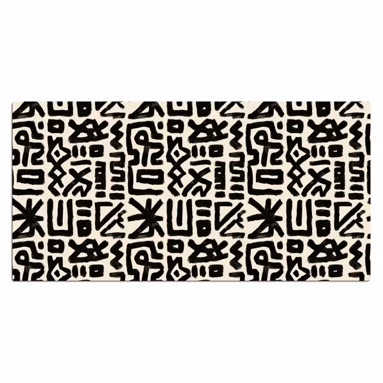 Geometrisch - Figuren - Zwart Muismat XXL klein 681 -3d_leeg