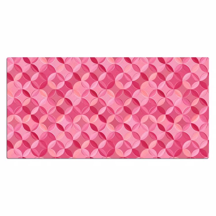 Geometrisch - Mozaïek - Modern - Roze Muismat XXL klein 681 -3d_leeg