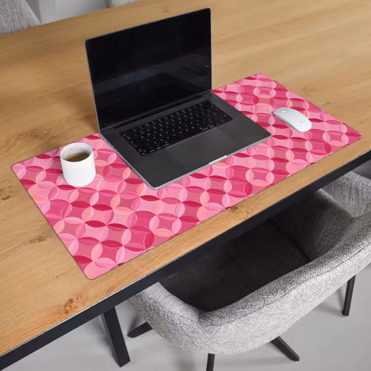 Geometrisch - Mozaïek - Modern - Roze Muismat XXL klein 681 -sfeer1