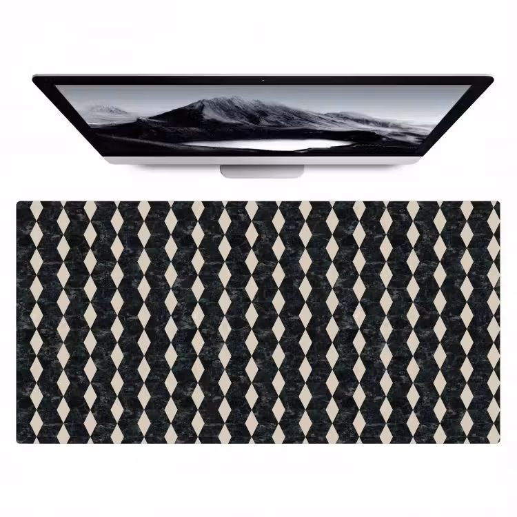 Geometrisch - Patroon - Marmer - Groen Muismat XXL klein 681 -zzz3d