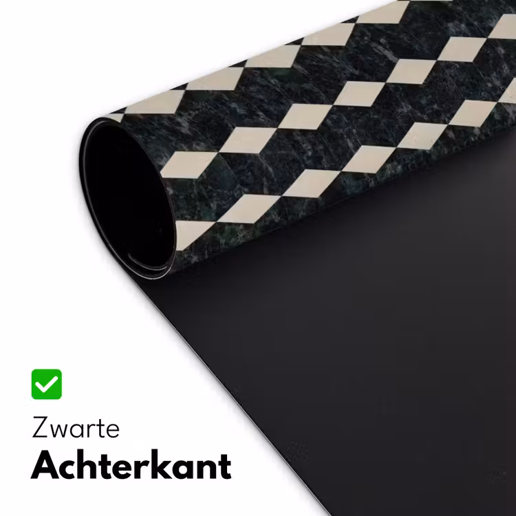 Geometrisch - Patroon - Marmer - Groen Muismat XXL klein 681 -sfeer2