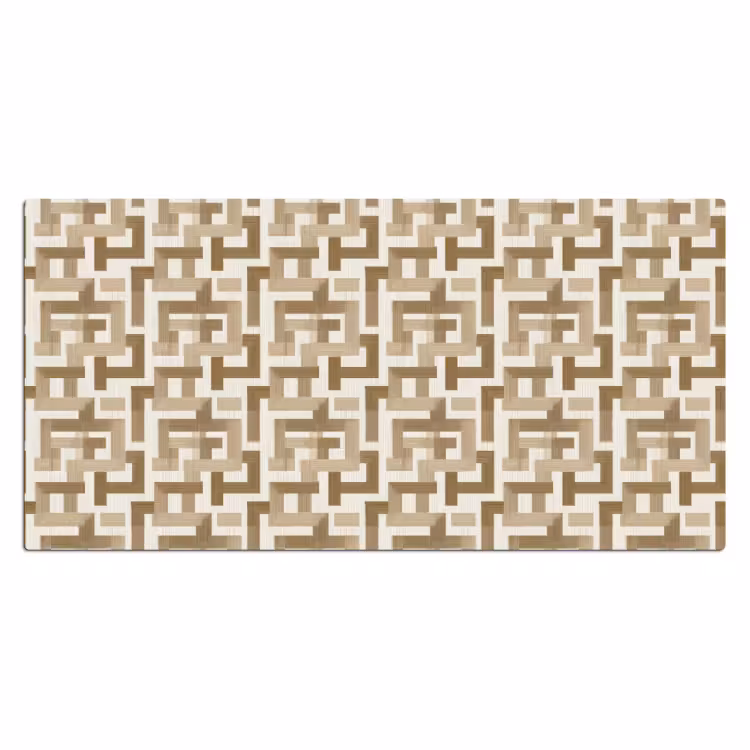 Geometrisch - Retro - Bruin Muismat XXL klein 681 -3d_leeg