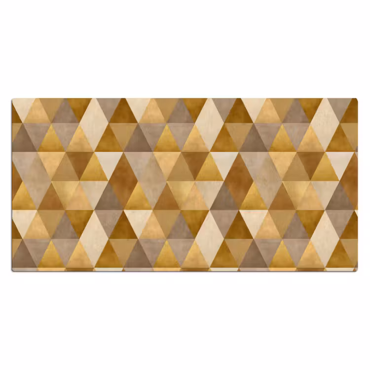 Geometrisch - Driehoek - Goud Muismat XXL klein 681 -3d_leeg