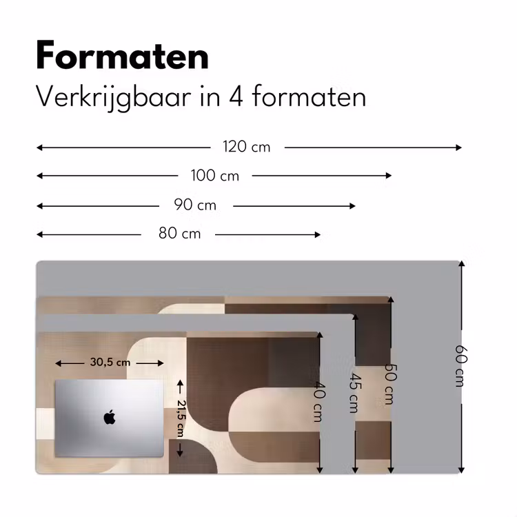 Geometrisch - Geweven structuur - Modern Muismat XXL klein -sfeer5
