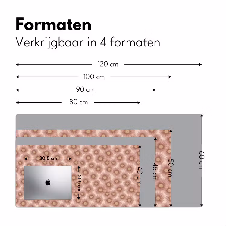 Gerbera - Bloemen - Roze Muismat XXL klein 681 -sfeer5