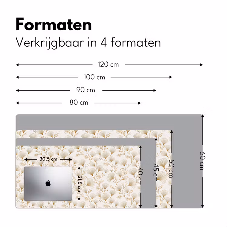 Ginkgo - Takken - Goud Muismat XXL klein 681 -sfeer5