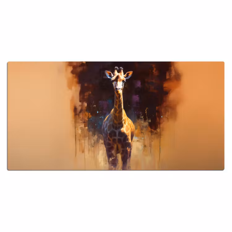Giraf - Bruin - Abstract - Geschilderd Muismat XXL klein -3d_leeg
