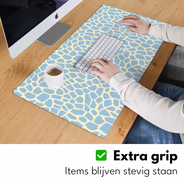 Giraf - Modern - Blauw Muismat XXL klein 681 -sfeer3