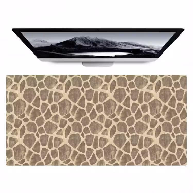 Giraf - Patroon - Beige - Bruin Muismat XXL klein 681 -zzz3d