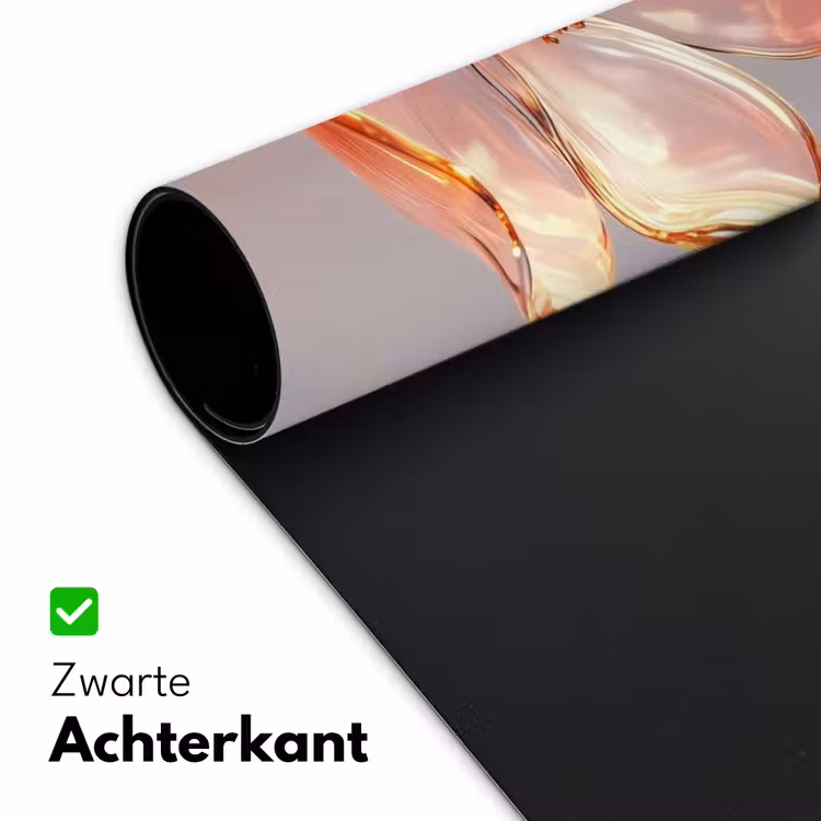 Glazen - Bloem - Roze Muismat XXL klein -sfeer2