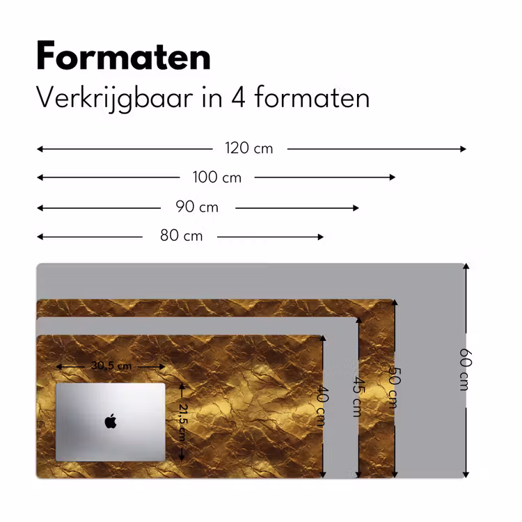Bladgoud - Textuur - Goud Muismat XXL klein 681 -sfeer5