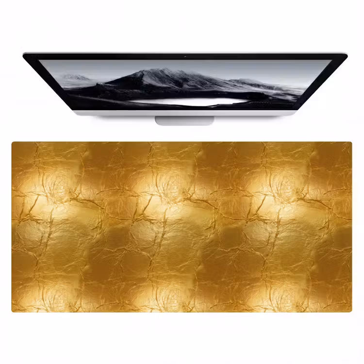 Bladgoud - Vintage - Textuur - Warm Goud Muismat XXL klein 681 -zzz3d