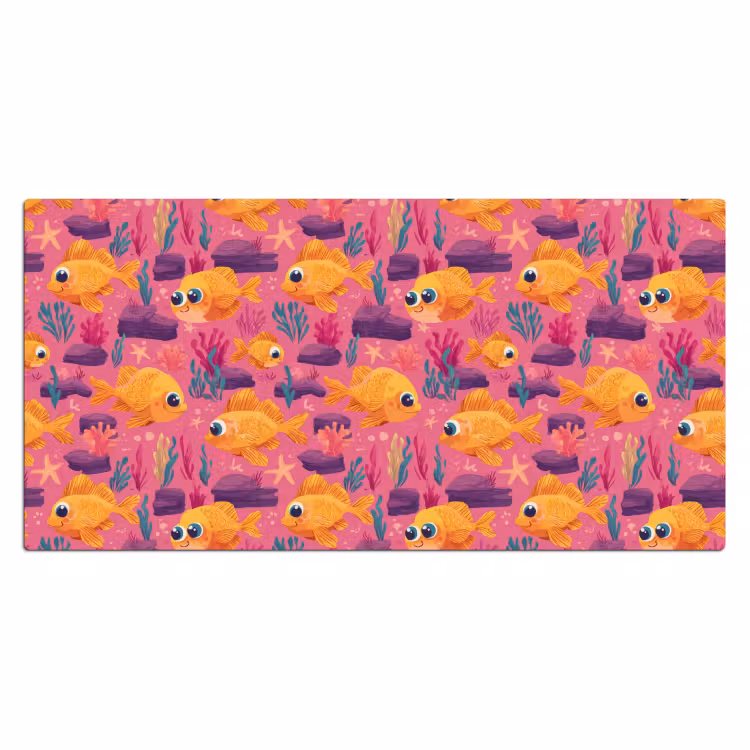 Goudvissen - Koraal - Kleurrijk Muismat XXL klein 681 -3d_leeg