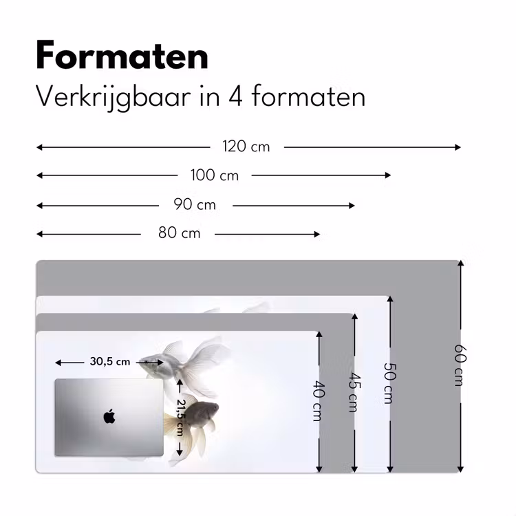 Goudvissen - Modern - Wit Muismat XXL klein -sfeer5