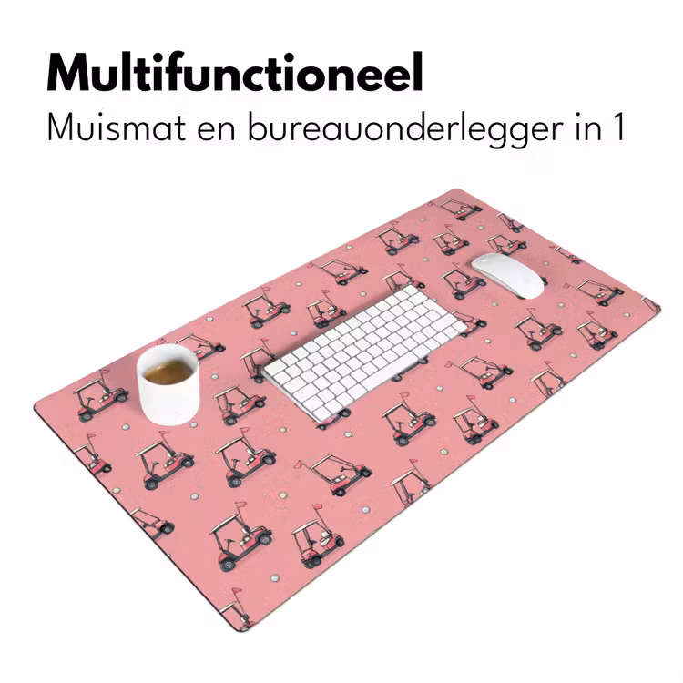Golfkar - Retro - Roze Muismat XXL klein 681 -sfeer4