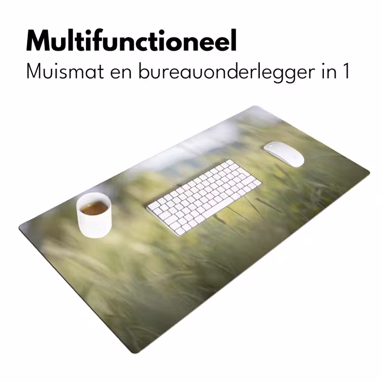 Graan - Aar - Natuur - Groen - Detail Muismat XXL klein -sfeer4